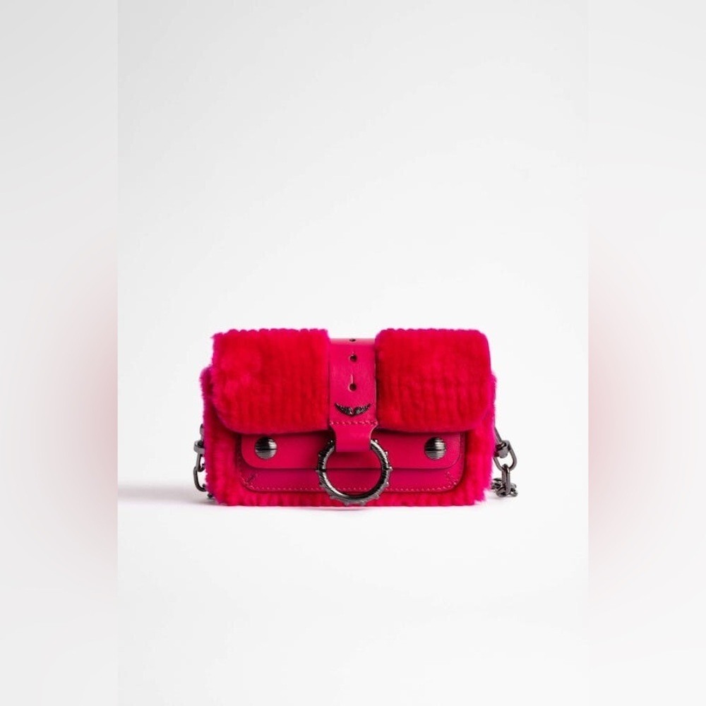 Zadig & Voltaire Kate Wallet Brushed Shearling Bag